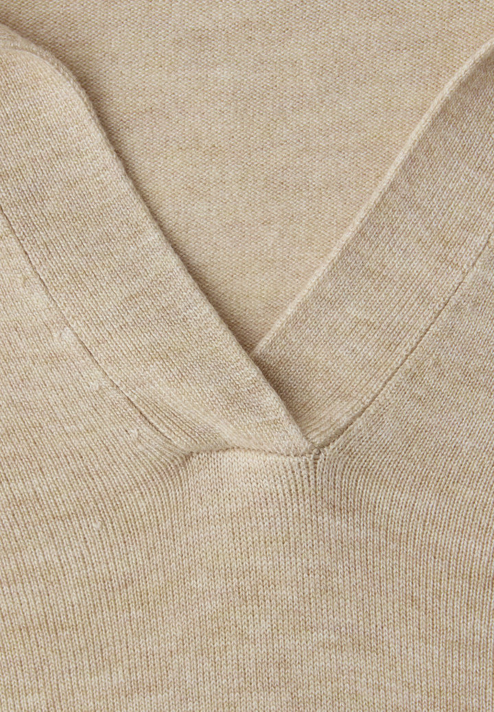 polo basic sweater, cotton beige mel. 17458 Bild 2