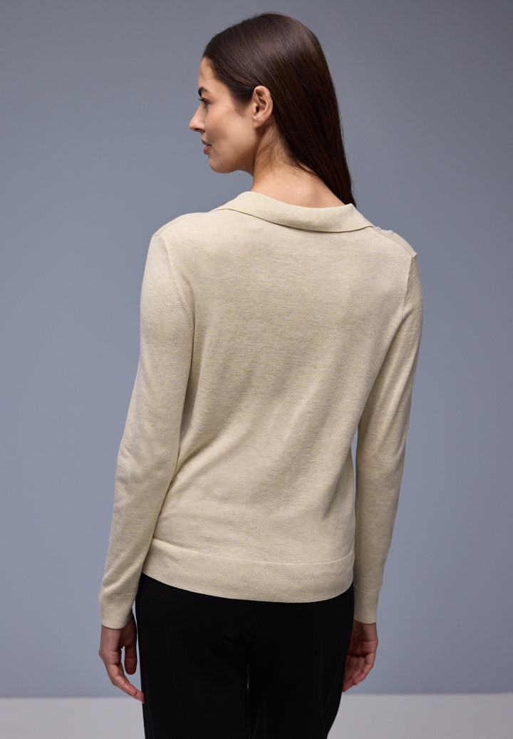 polo basic sweater, cotton beige mel. 17458 Bild 4