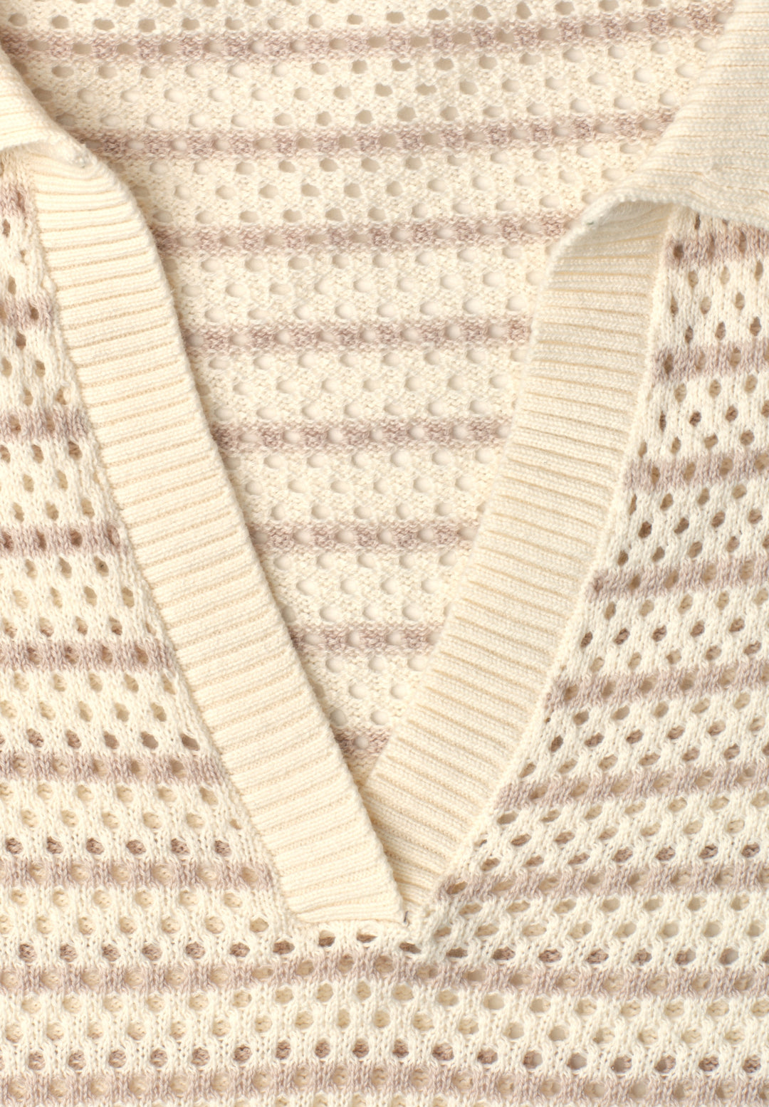 polo sweater stripes, soft beige 26351 Bild 2