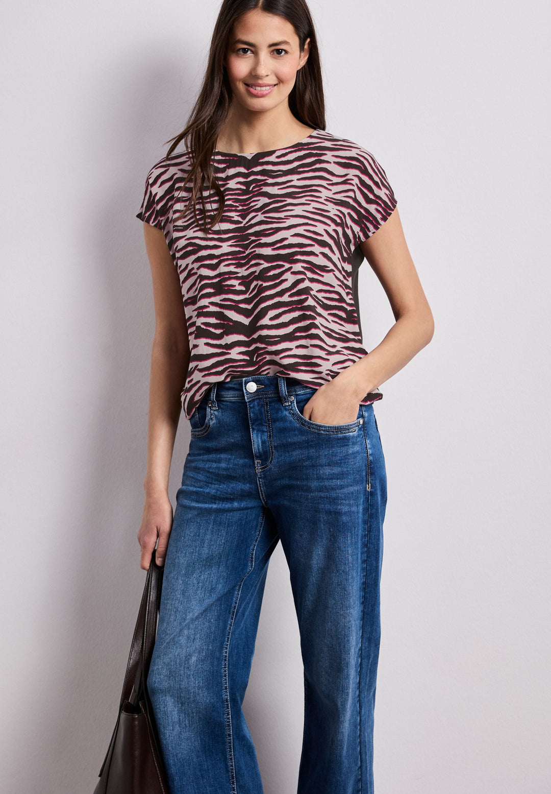 printed mat-mix shirt, minimal rose 37731 Bild 3