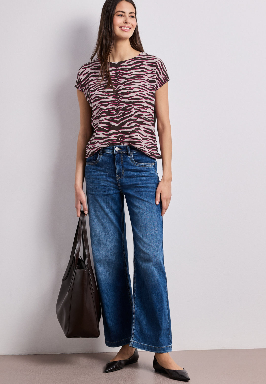 printed mat-mix shirt, minimal rose 37731 Bild 5