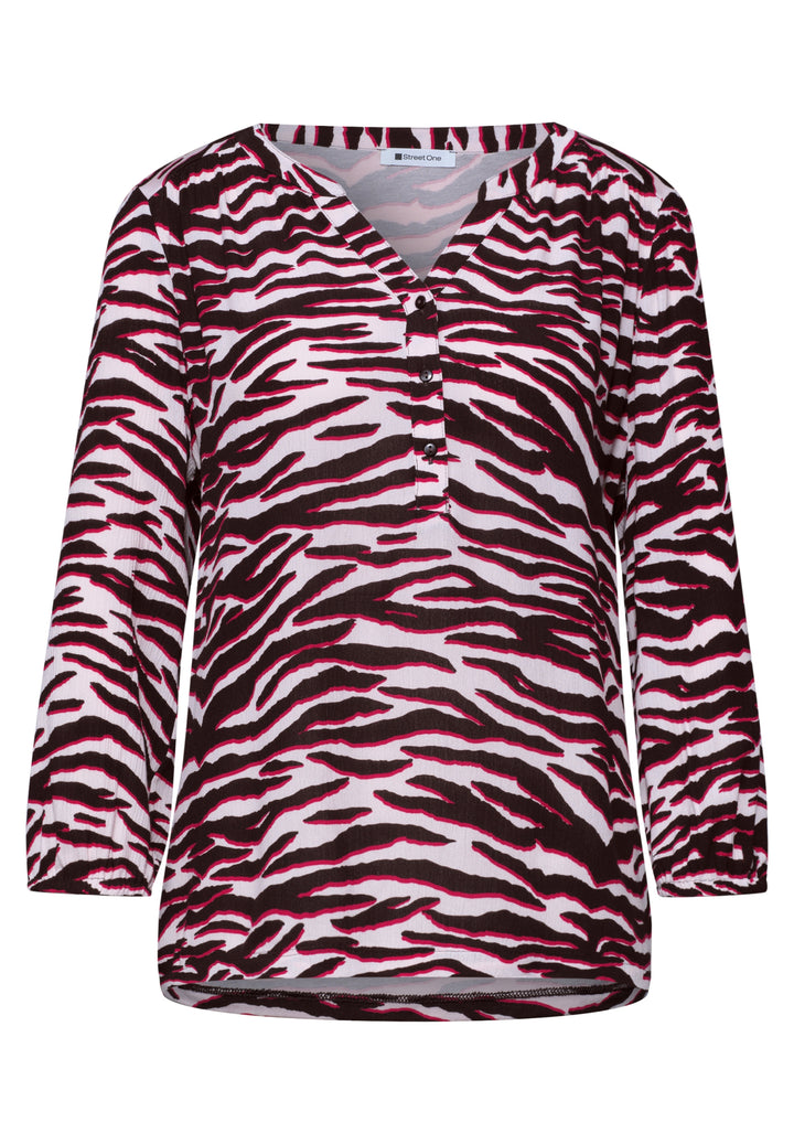 printed mat-mix shirt w.button, minimal rose 37731 Bild 1