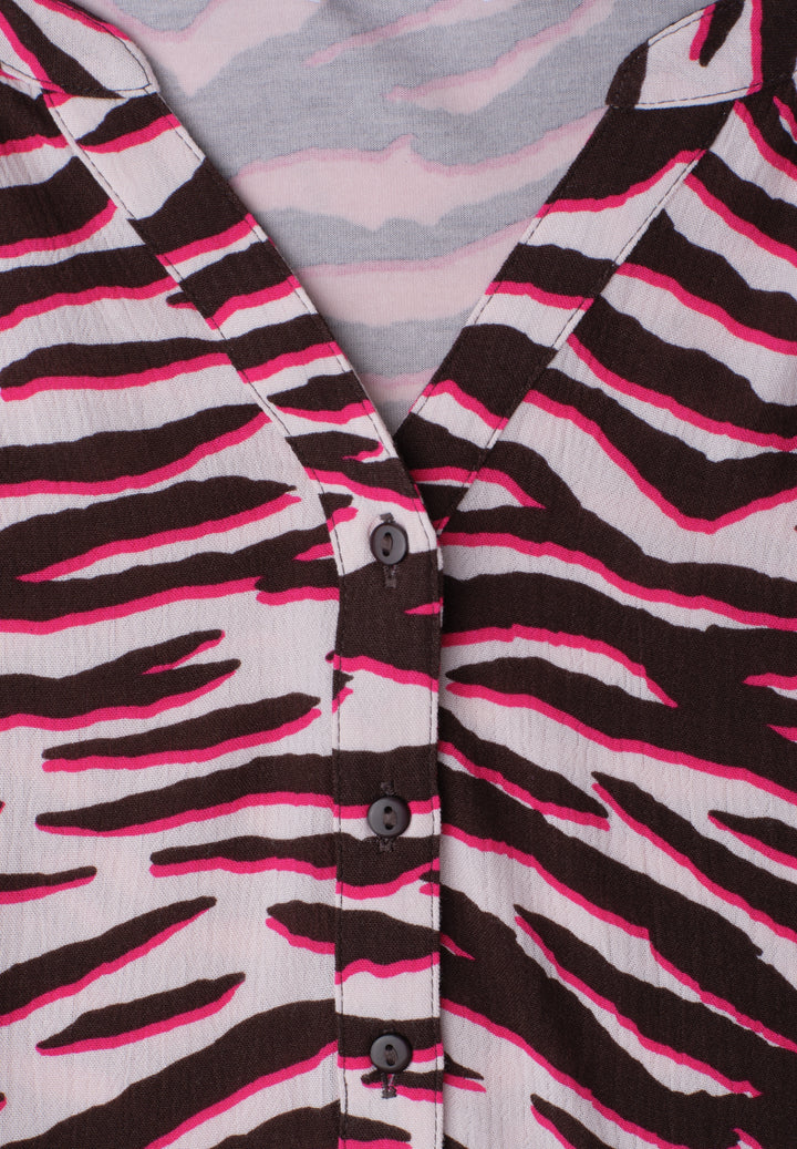 printed mat-mix shirt w.button, minimal rose 37731 Bild 2