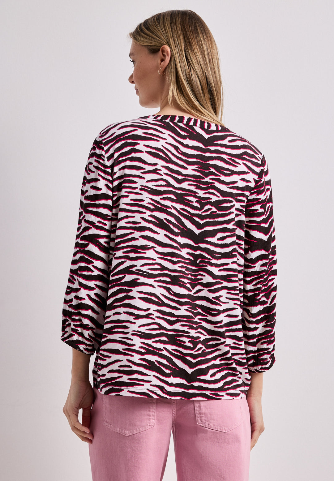 printed mat-mix shirt w.button, minimal rose 37731 Bild 4