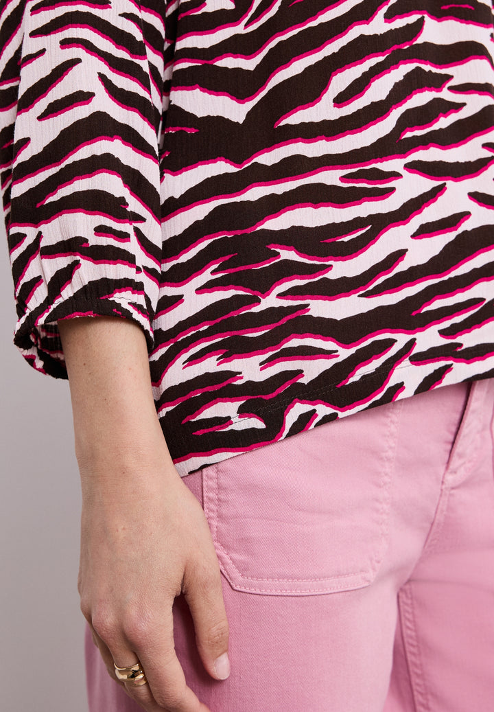 printed mat-mix shirt w.button, minimal rose 37731 Bild 6