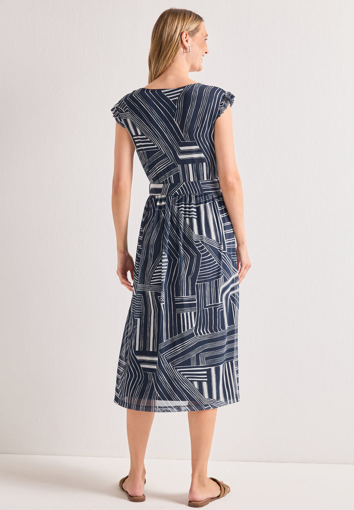 Printed Mesh Dress_AOP, darkest blue 27915 Bild 4