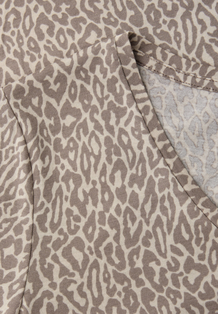 printed shirt w.rounded v-neck, light terra mocha 27462 Bild 2