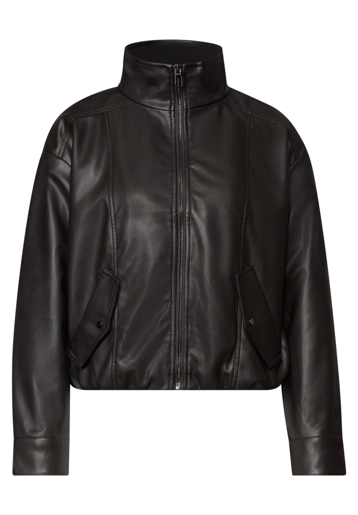 PU Jkt w. Stand Up Collar, black coffee 17874 Bild 1