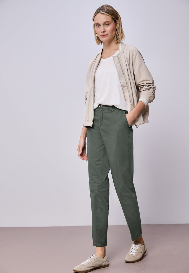 QR Chino peach Twill Co/Ea, cilantro green 17544 Bild 6
