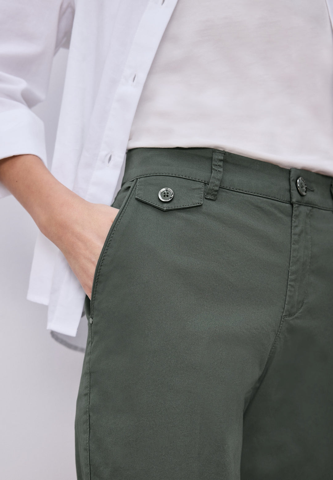 QR Chino peach Twill Co/Ea, cilantro green 17544 Bild 7