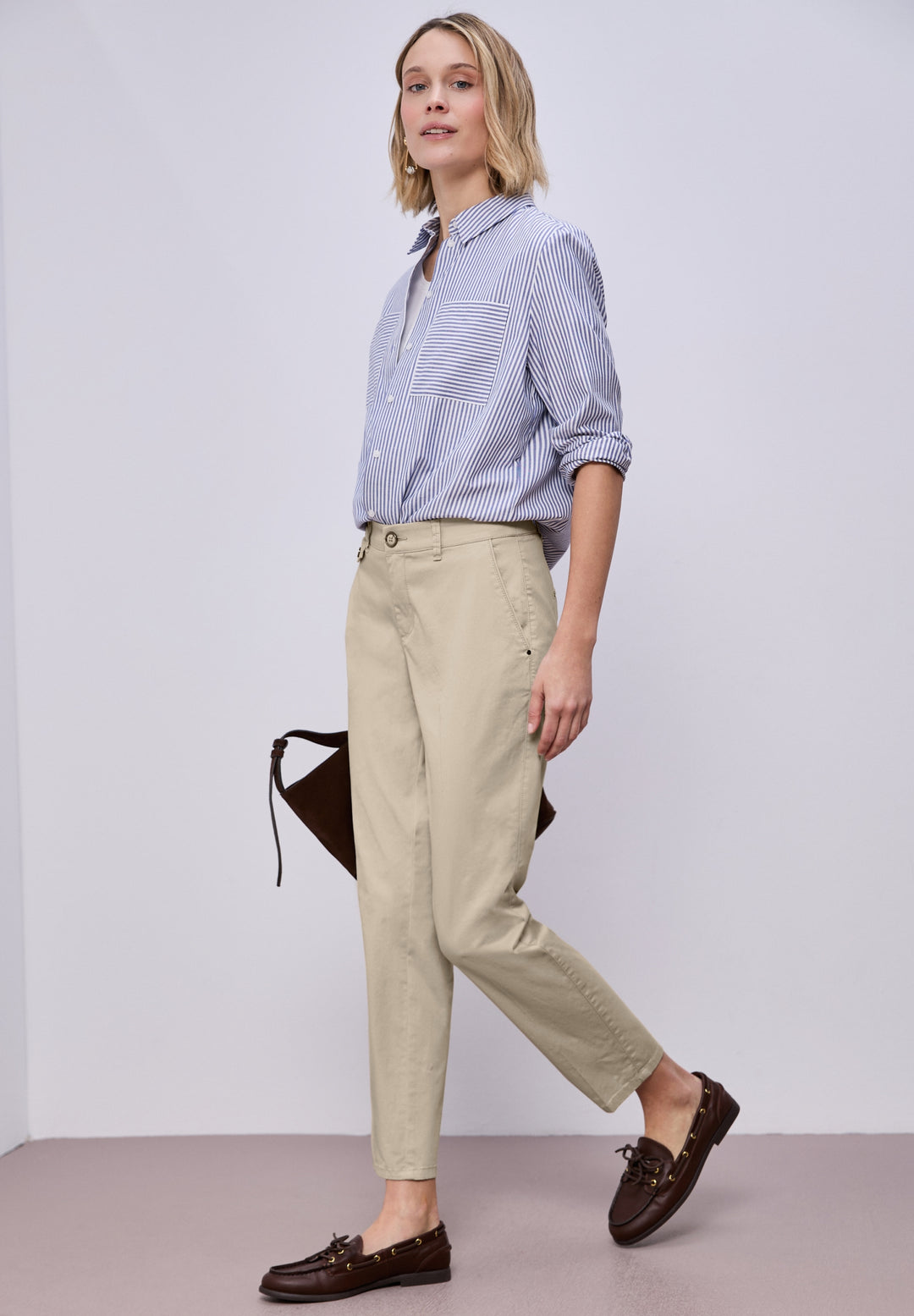 QR Chino peach Twill Co/Ea, cobble stone 17540 Bild 5