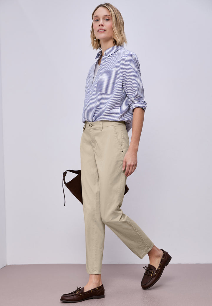 QR Chino peach Twill Co/Ea, cobble stone 17540 Bild 5