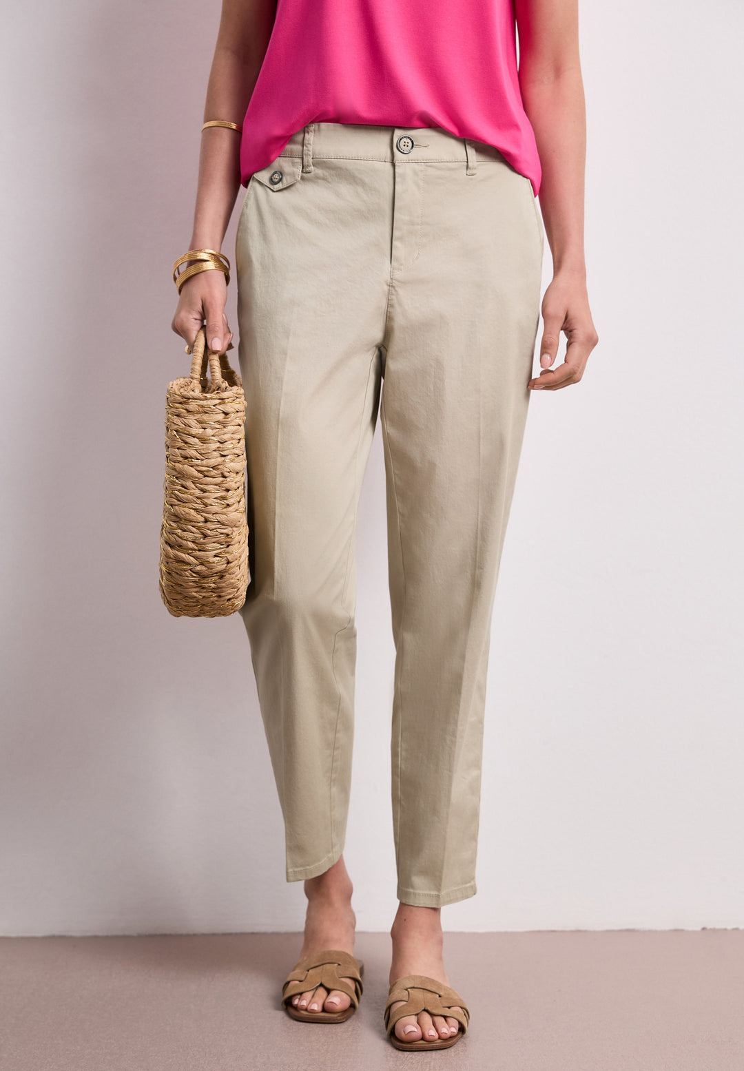 QR Chino peach Twill Co/Ea, cobble stone 17540 Bild 5