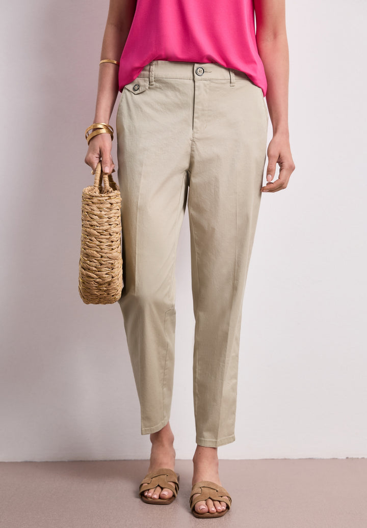 QR Chino peach Twill Co/Ea, cobble stone 17540 Bild 5