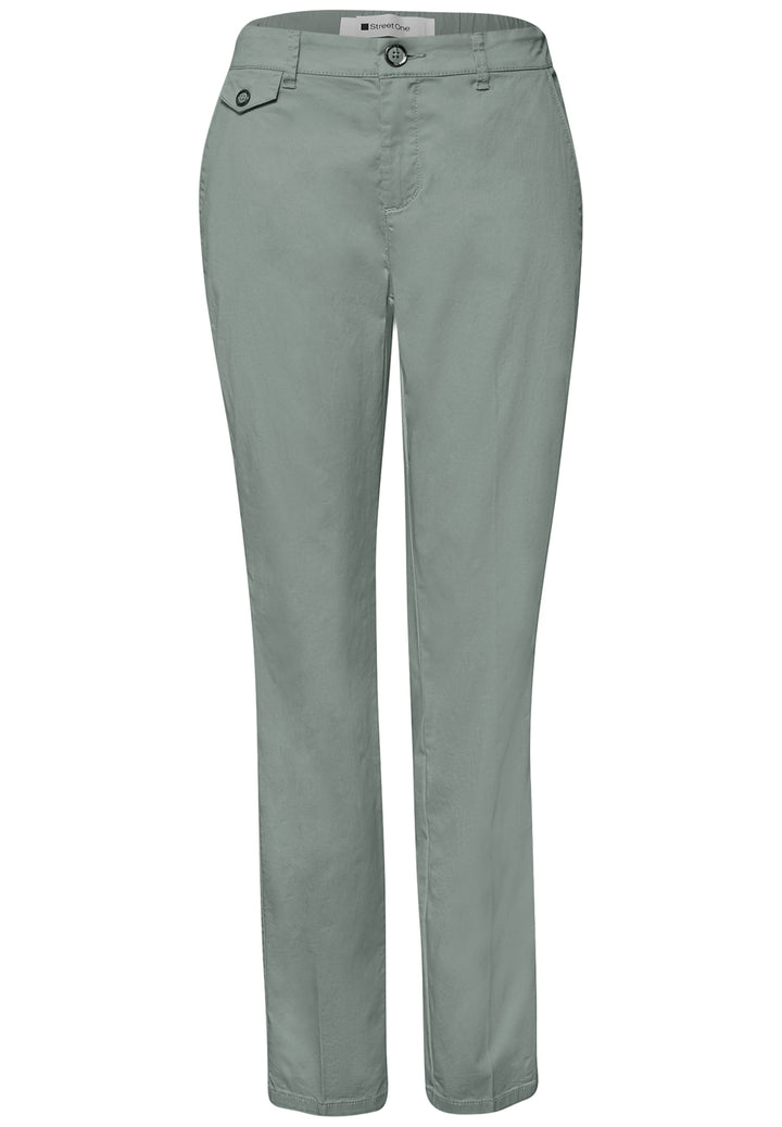 QR Chino peach Twill Co/Ea, dark mint green 17515 Bild 1