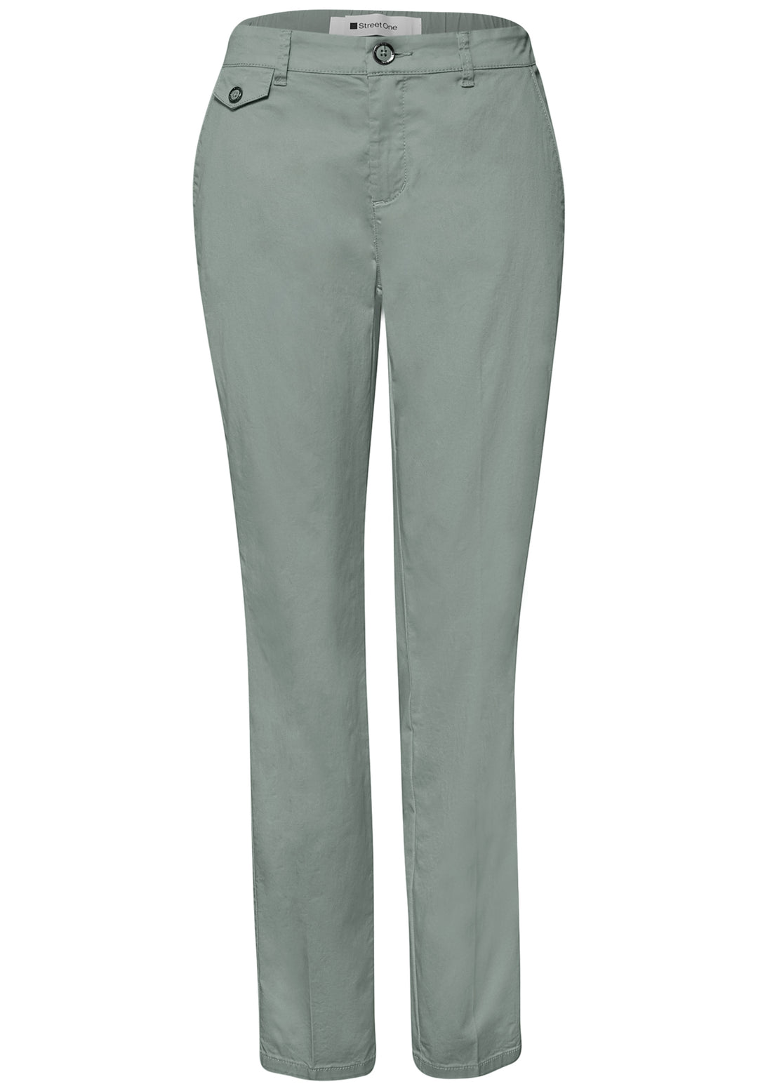 QR Chino peach Twill Co/Ea, dark mint green 17515 Bild 1