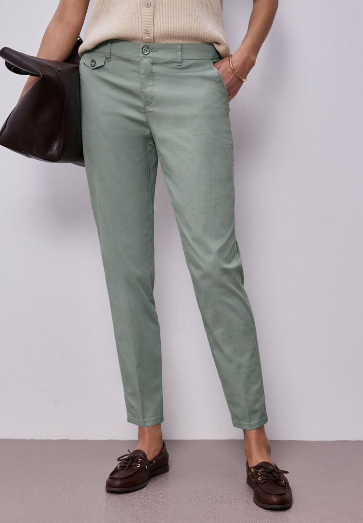 QR Chino peach Twill Co/Ea, dark mint green 17515 Bild 3