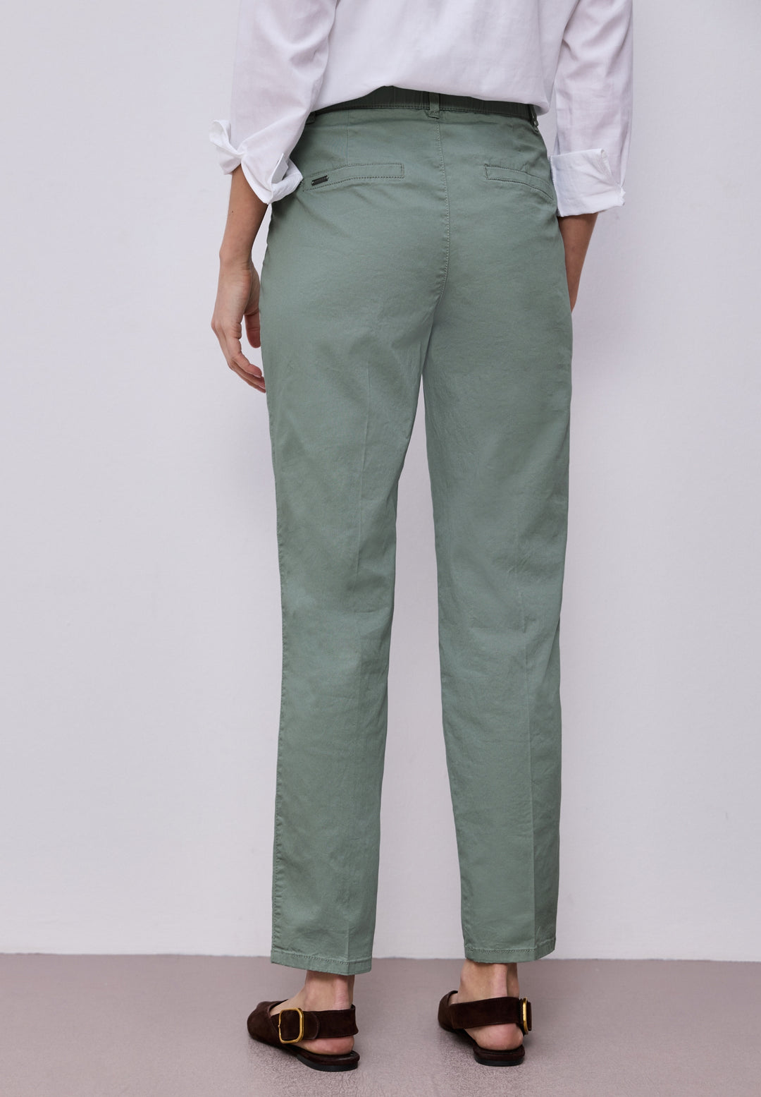 QR Chino peach Twill Co/Ea, dark mint green 17515 Bild 4