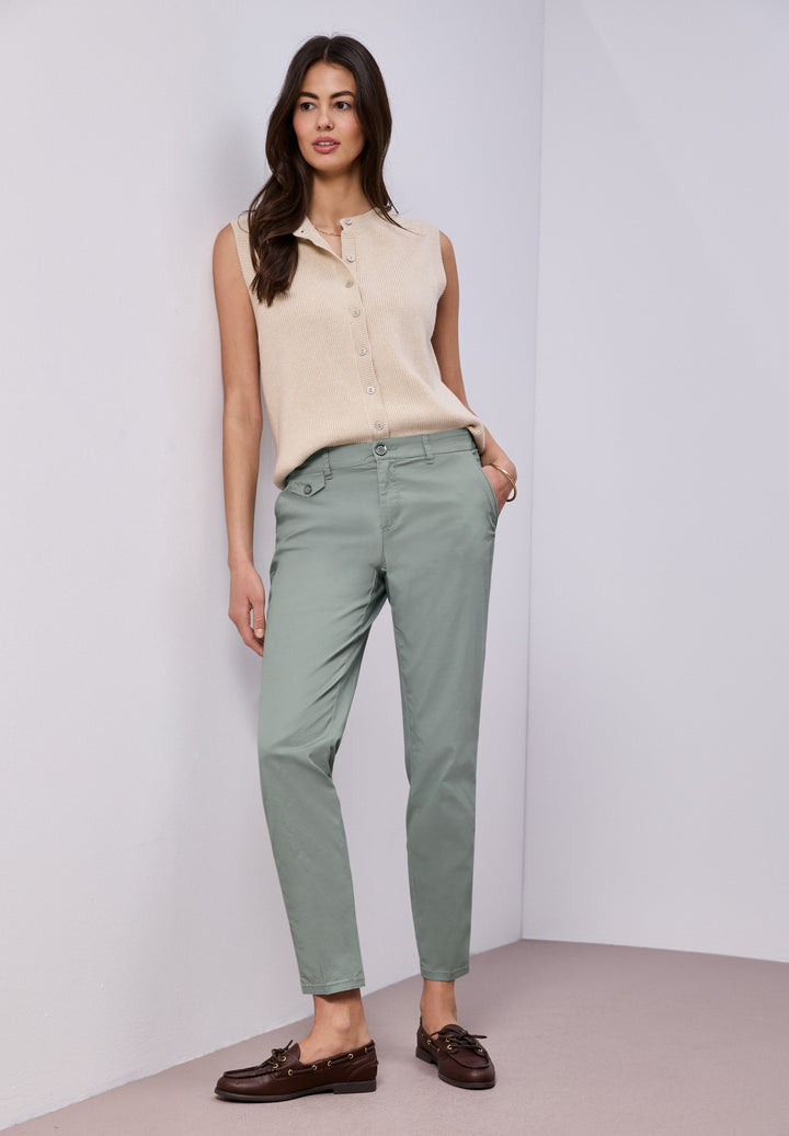 QR Chino peach Twill Co/Ea, dark mint green 17515 Bild 5