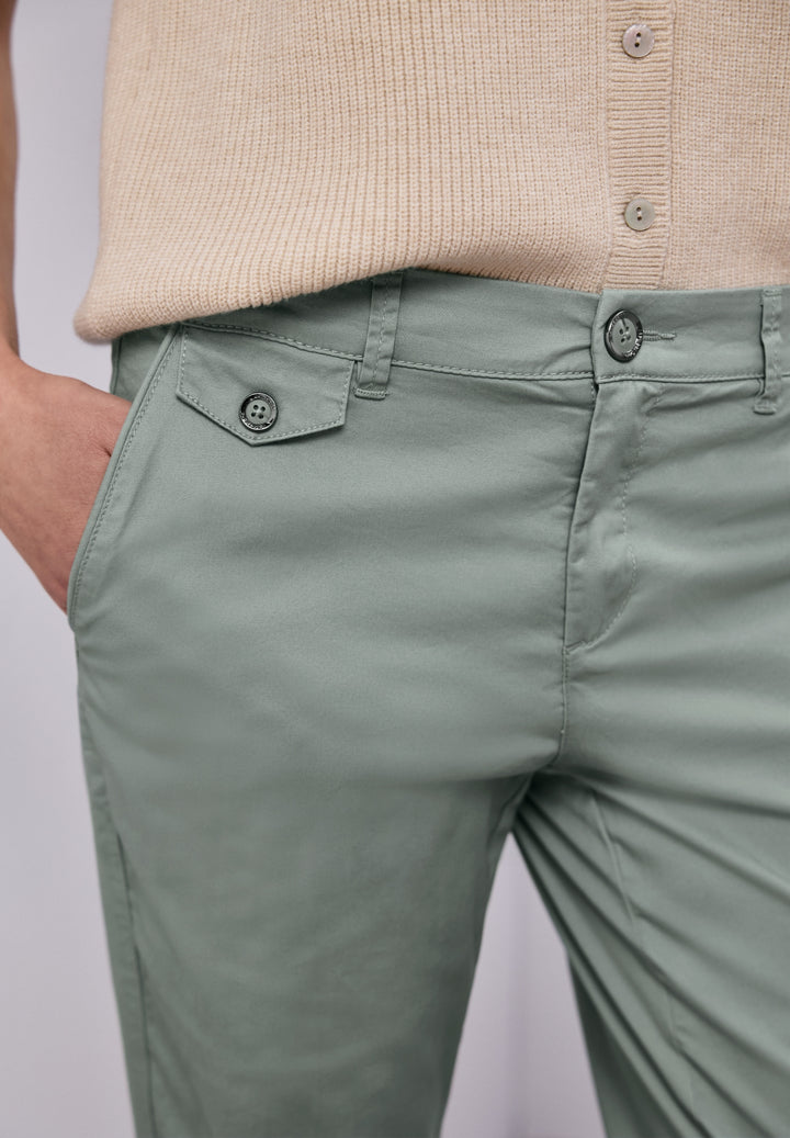 QR Chino peach Twill Co/Ea, dark mint green 17515 Bild 6