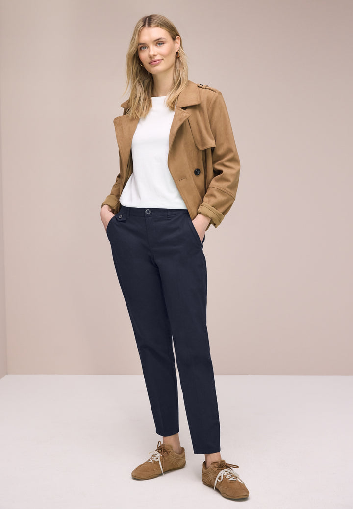 QR Chino peach Twill Co/Ea, deep blue 11238 Bild 3