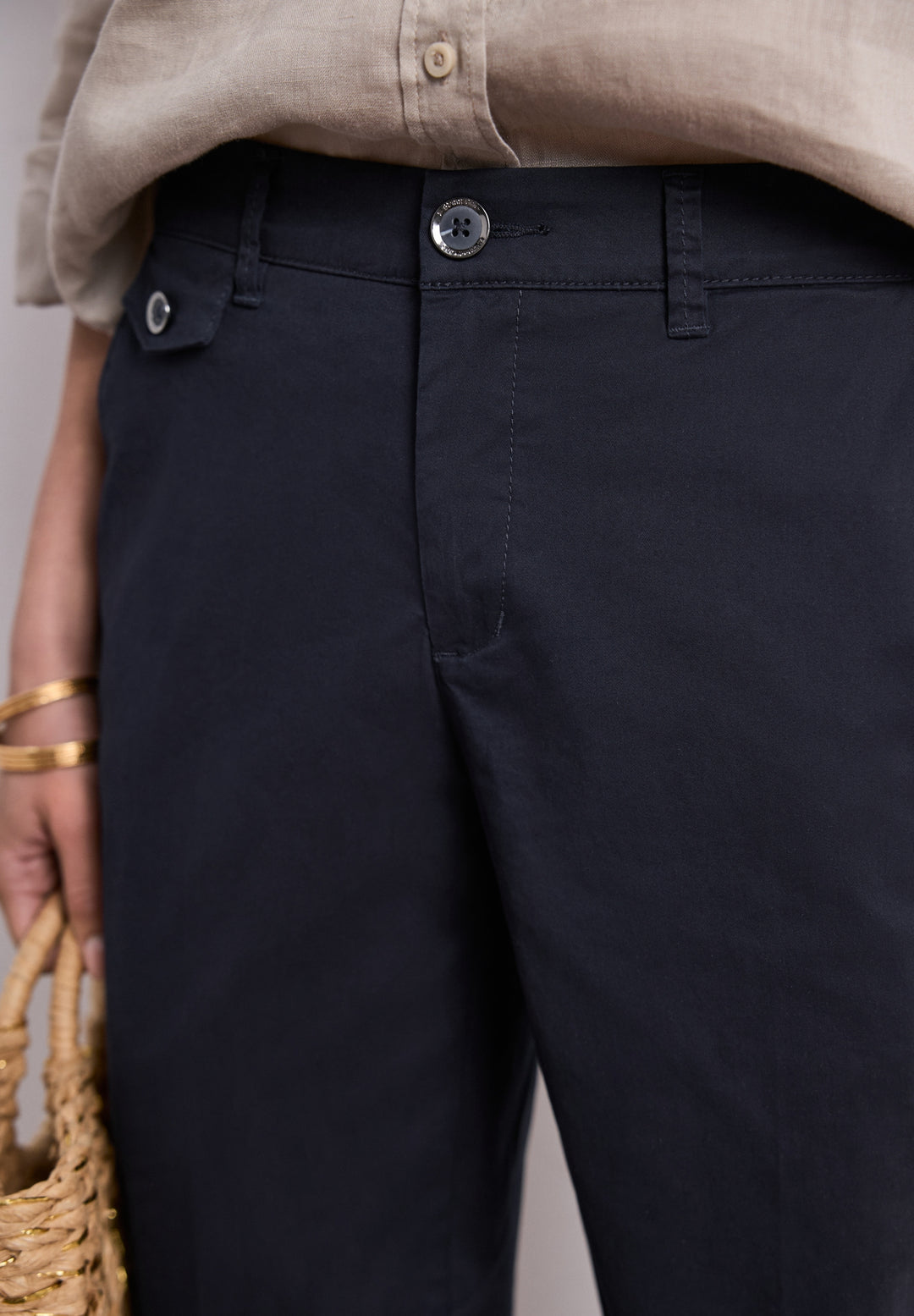 QR Chino peach Twill Co/Ea, deep blue 11238 Bild 3