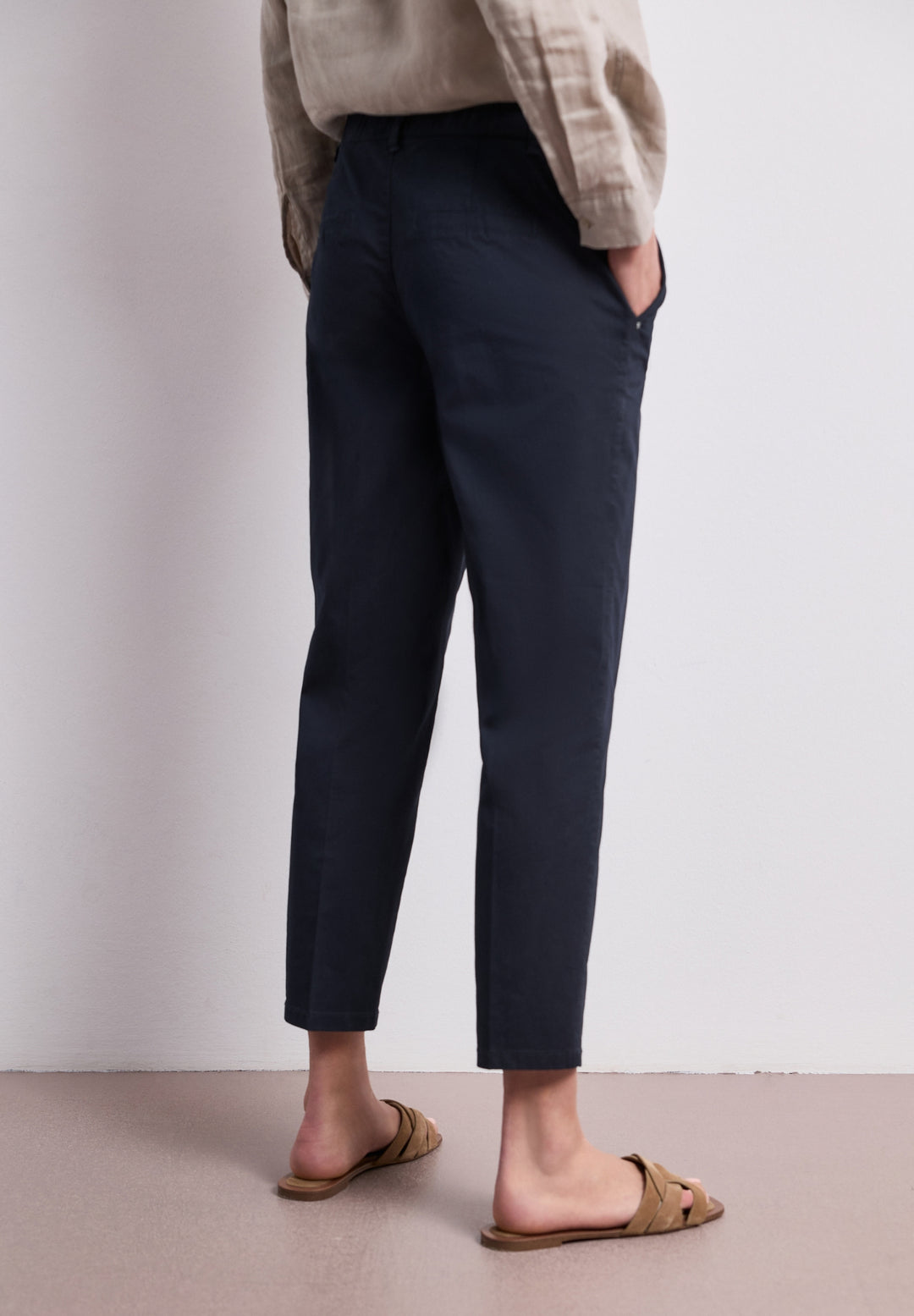 QR Chino peach Twill Co/Ea, deep blue 11238 Bild 4