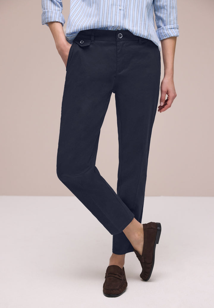 QR Chino peach Twill Co/Ea, deep blue 11238 Bild 6