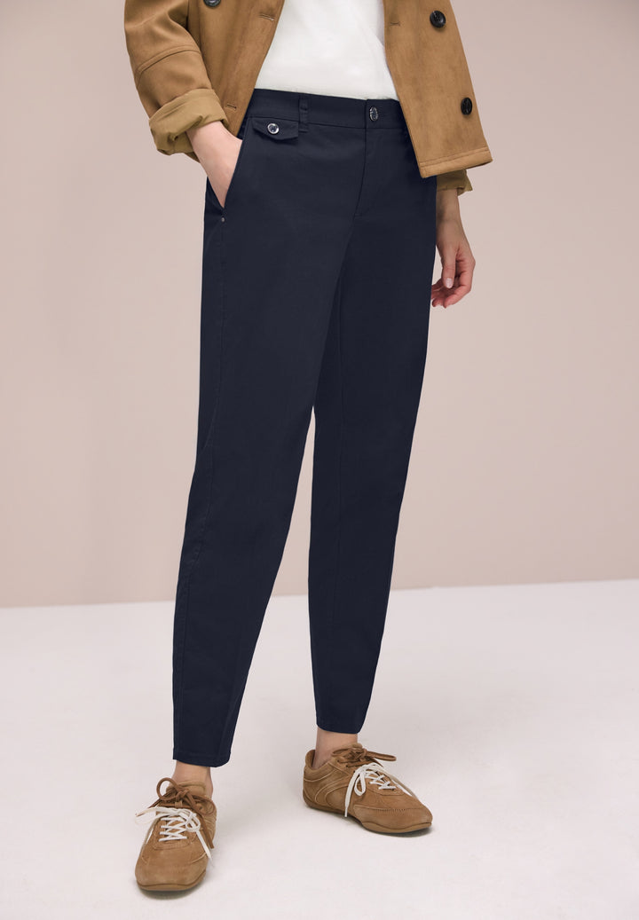 QR Chino peach Twill Co/Ea, deep blue 11238 Bild 7