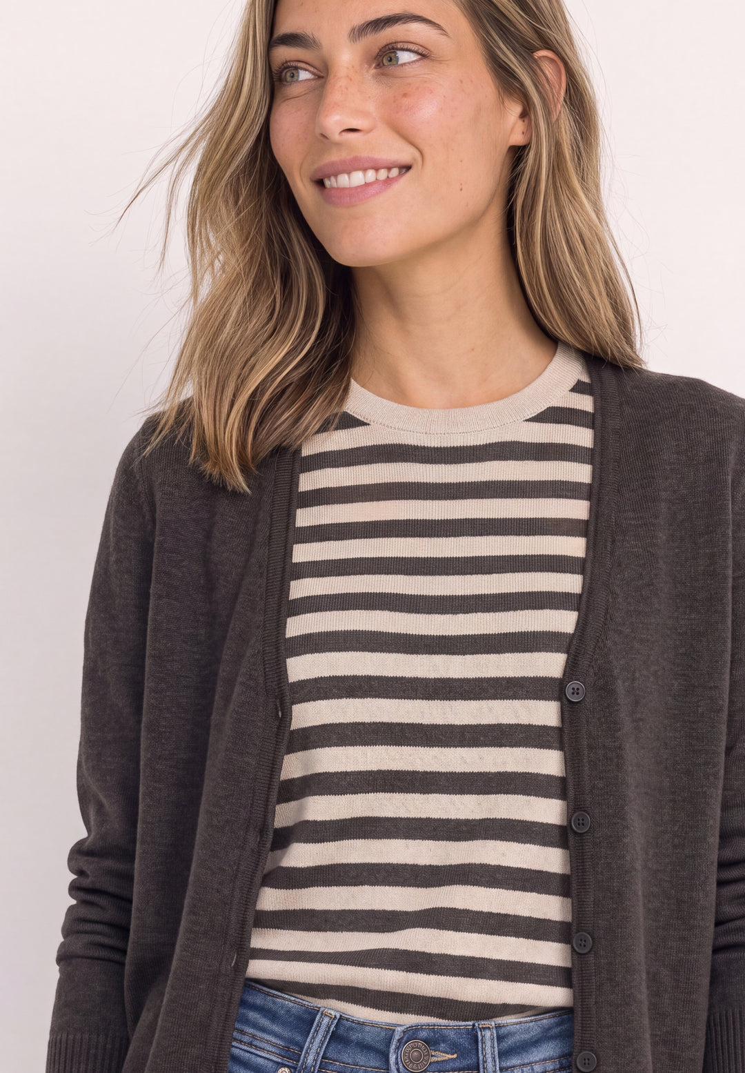 QR_cosy cardigan, black coffee mel. 18037 Bild 6