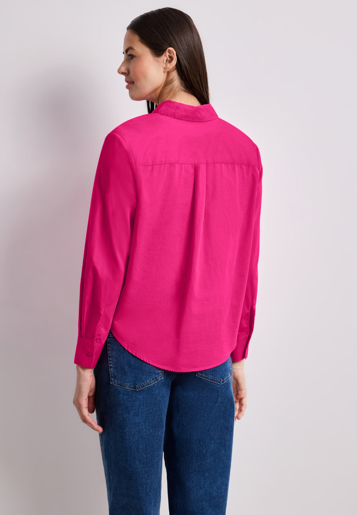 QR Cotton shirtcollar blouse w, magenta dream 17281 Bild 4