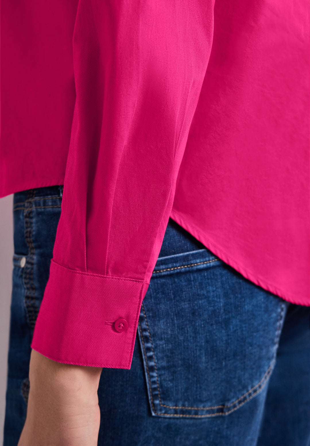 QR Cotton shirtcollar blouse w, magenta dream 17281 Bild 7