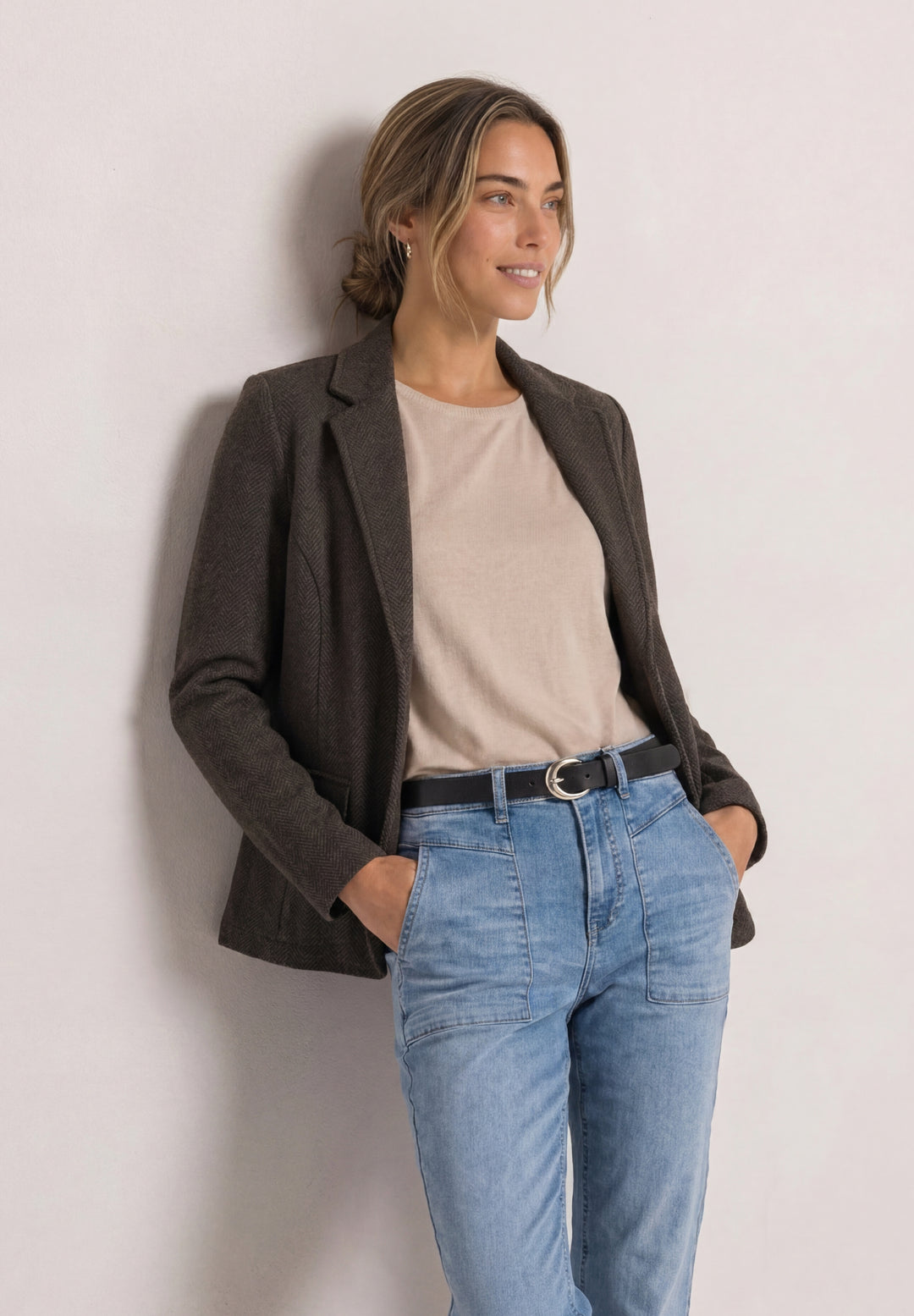 QR Dessin Basic Blazer, black coffee 17874 Bild 3