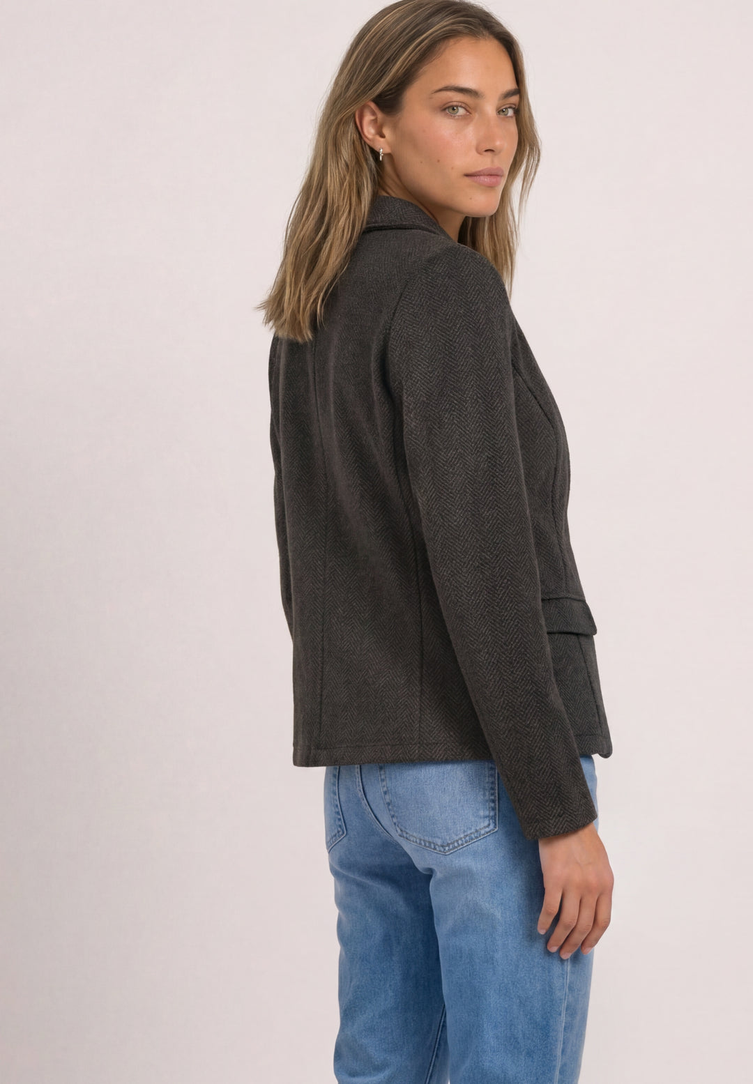QR Dessin Basic Blazer, black coffee 17874 Bild 4