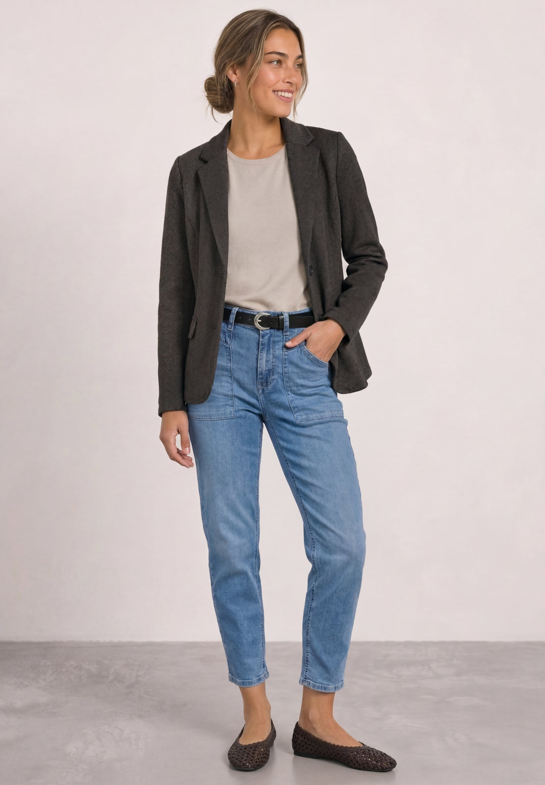 QR Dessin Basic Blazer, black coffee 17874 Bild 5