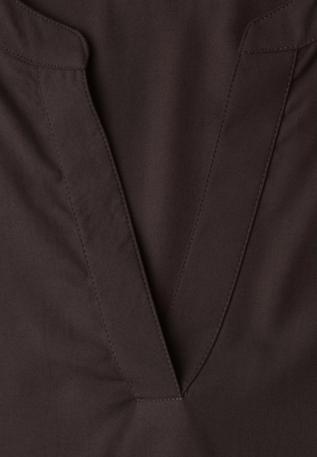 QR Splitneck blouse w turn-up, espresso brown 17276 Bild 2
