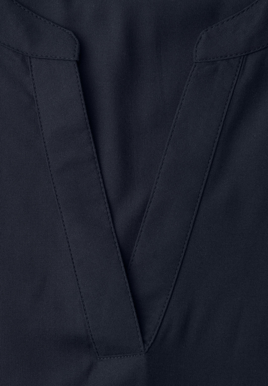 QR Splitneck blouse w turn-up, shadowed navy 17502 Bild 2