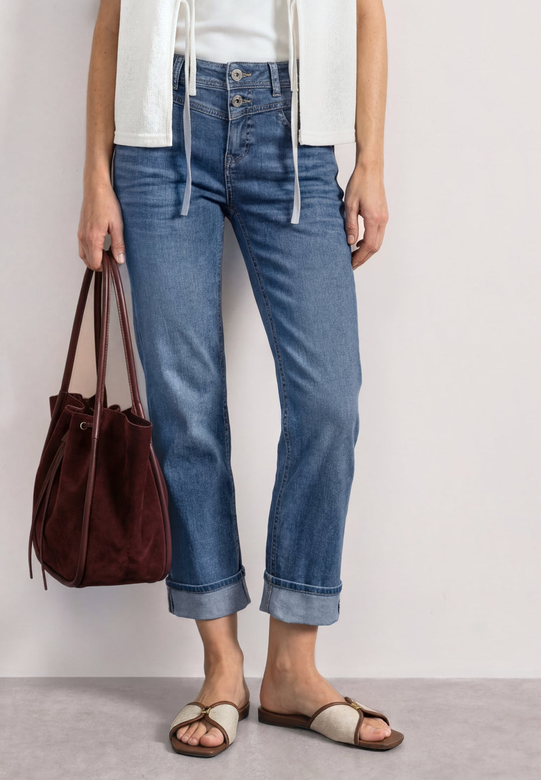 QR Style Amalia Straight Leg,m, Mid Blue Authentic washed 18062 Bild 3