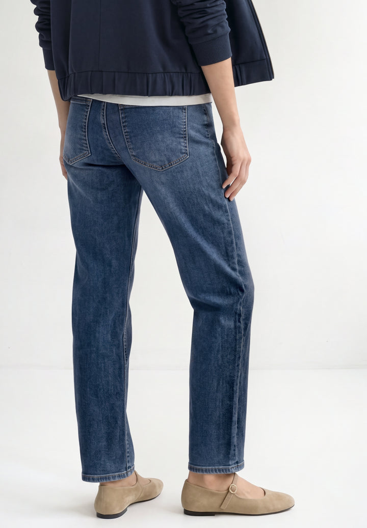QR Style Amalia Straight Leg,m, Mid Blue Random Washed 18061 Bild 4