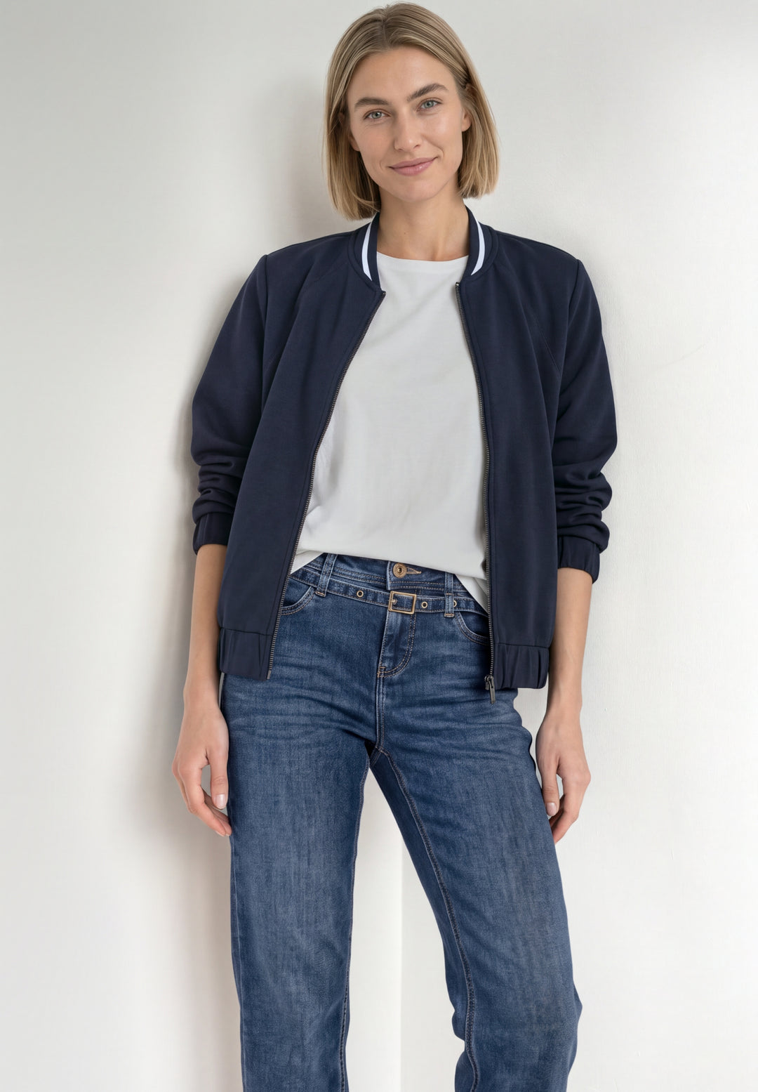 QR Style Amalia Straight Leg,m, Mid Blue Random Washed 18061 Bild 5