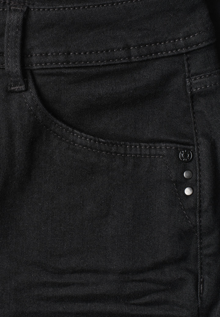 QR Style Blaire Bootcut,hw,bla, Black Rinse wash 18058 Bild 2