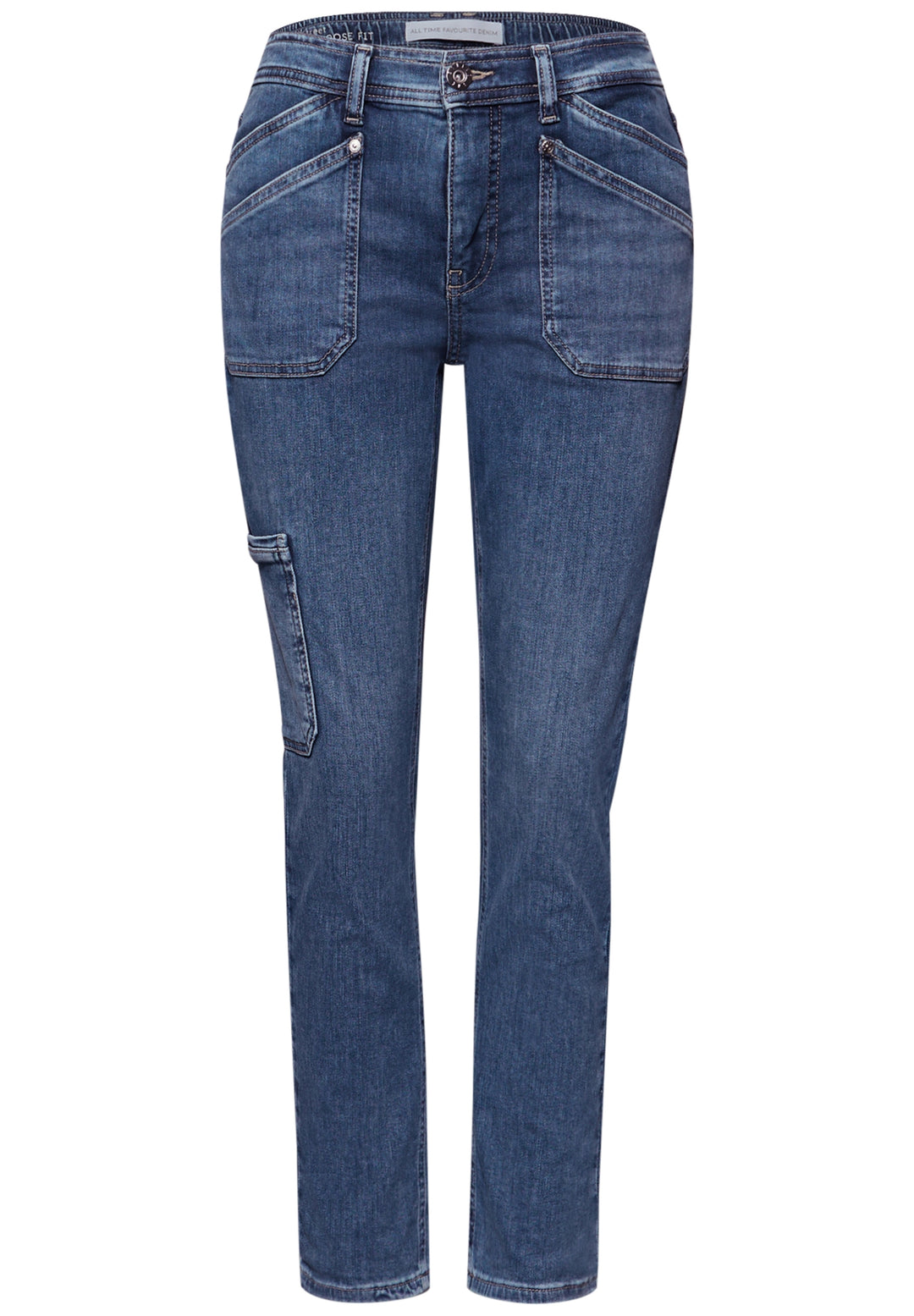 QR Style Charlie Boyfriend Car, Medium Blue Wash 17627 Bild 1