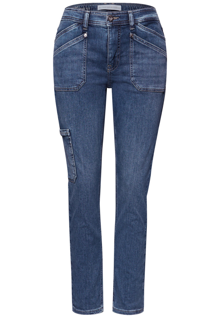 QR Style Charlie Boyfriend Car, Medium Blue Wash 17627 Bild 1
