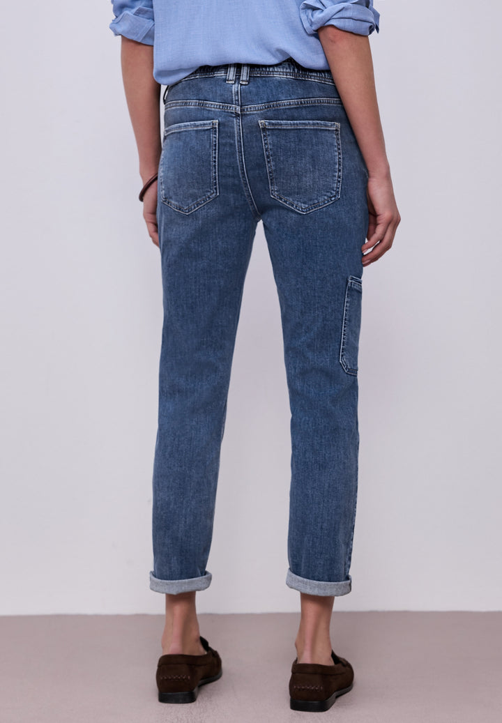 QR Style Charlie Boyfriend Car, Medium Blue Wash 17627 Bild 4