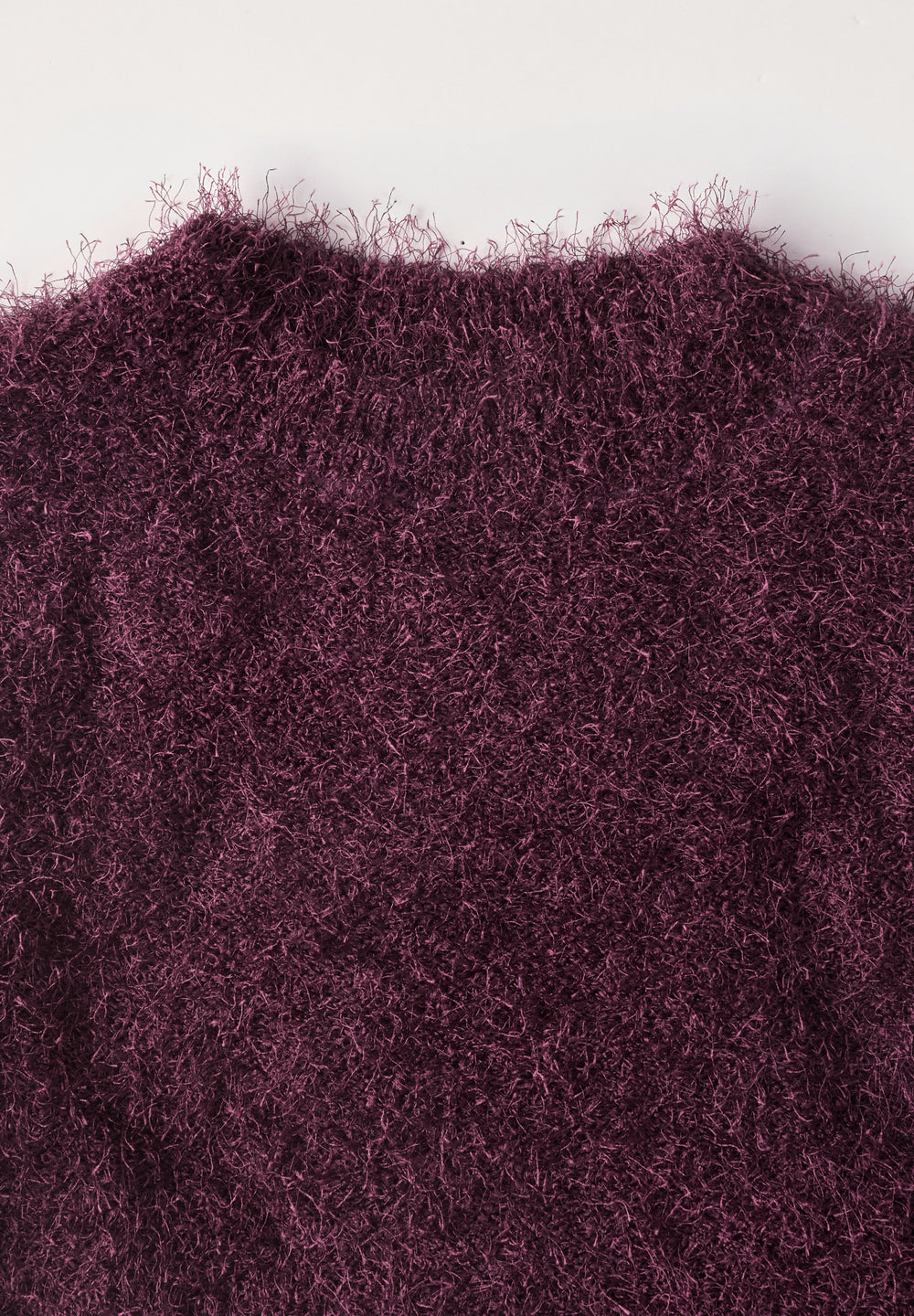 rounded neck fringe sweater, rustic rouge 17820 Bild 2