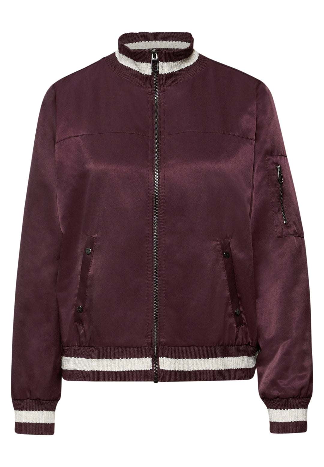 Satin Bomber Blouson Jkt w. Kn, jazz berry 17151 Bild 1
