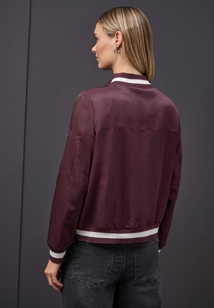 Satin Bomber Blouson Jkt w. Kn, jazz berry 17151 Bild 4