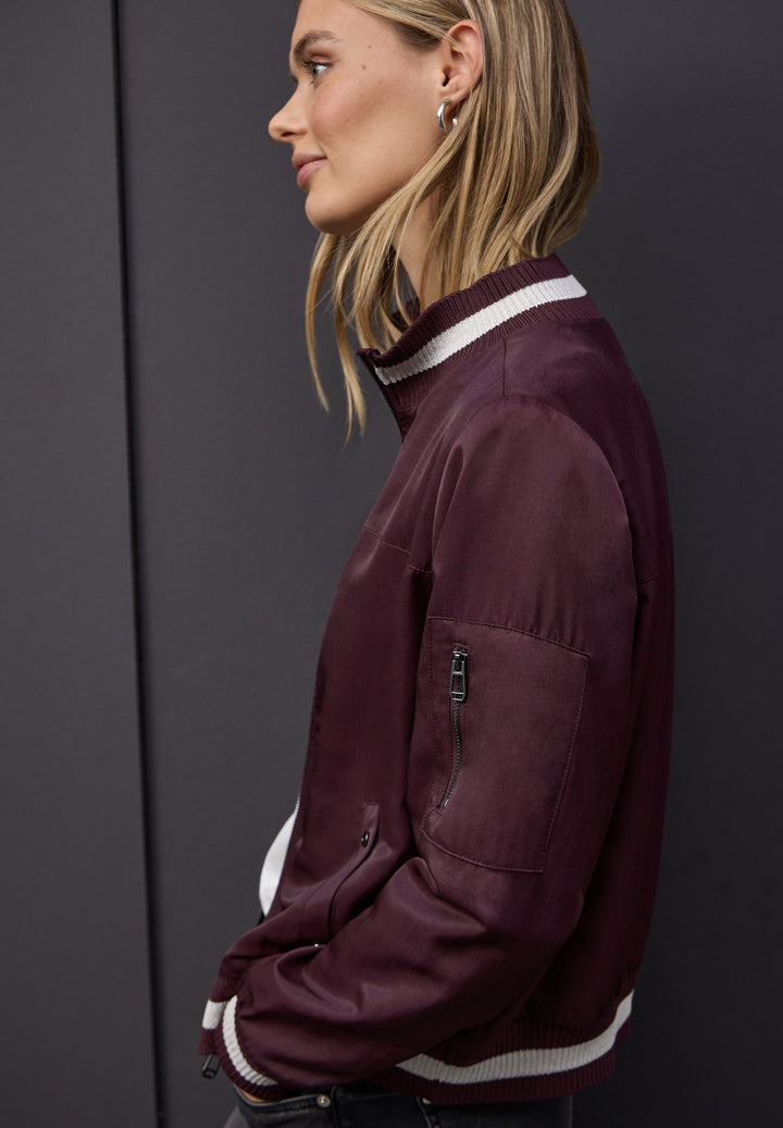Satin Bomber Blouson Jkt w. Kn, jazz berry 17151 Bild 7