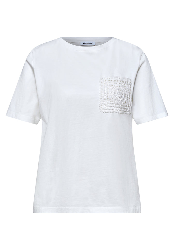 shirt w.crochet pocket, off white 10108 Bild 1