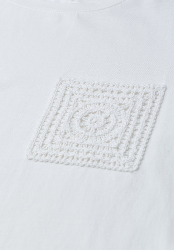 shirt w.crochet pocket, off white 10108 Bild 2